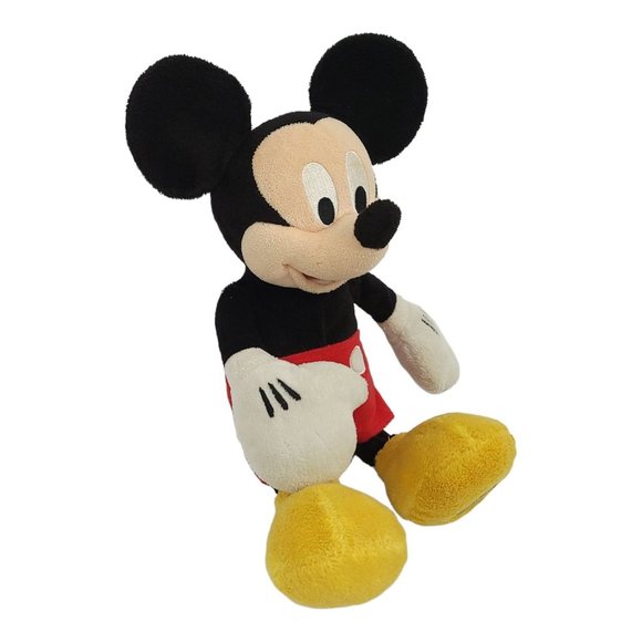Disney Store Classic Mickey Mouse Plush Doll 13" Stuffed Toy Black Red - Picture 2 of 12